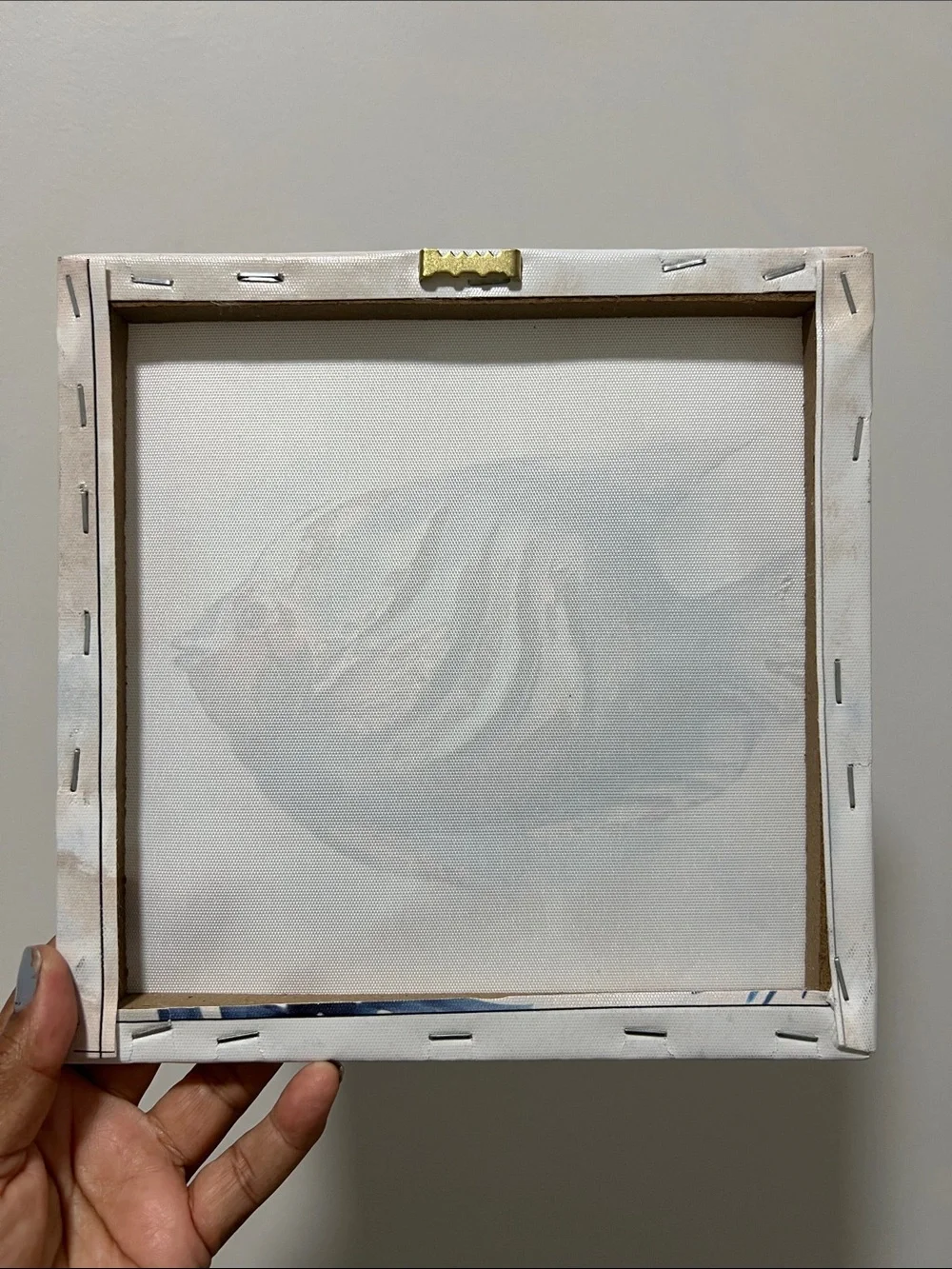 2 Blue and Gold Fish Wall Art Canvas